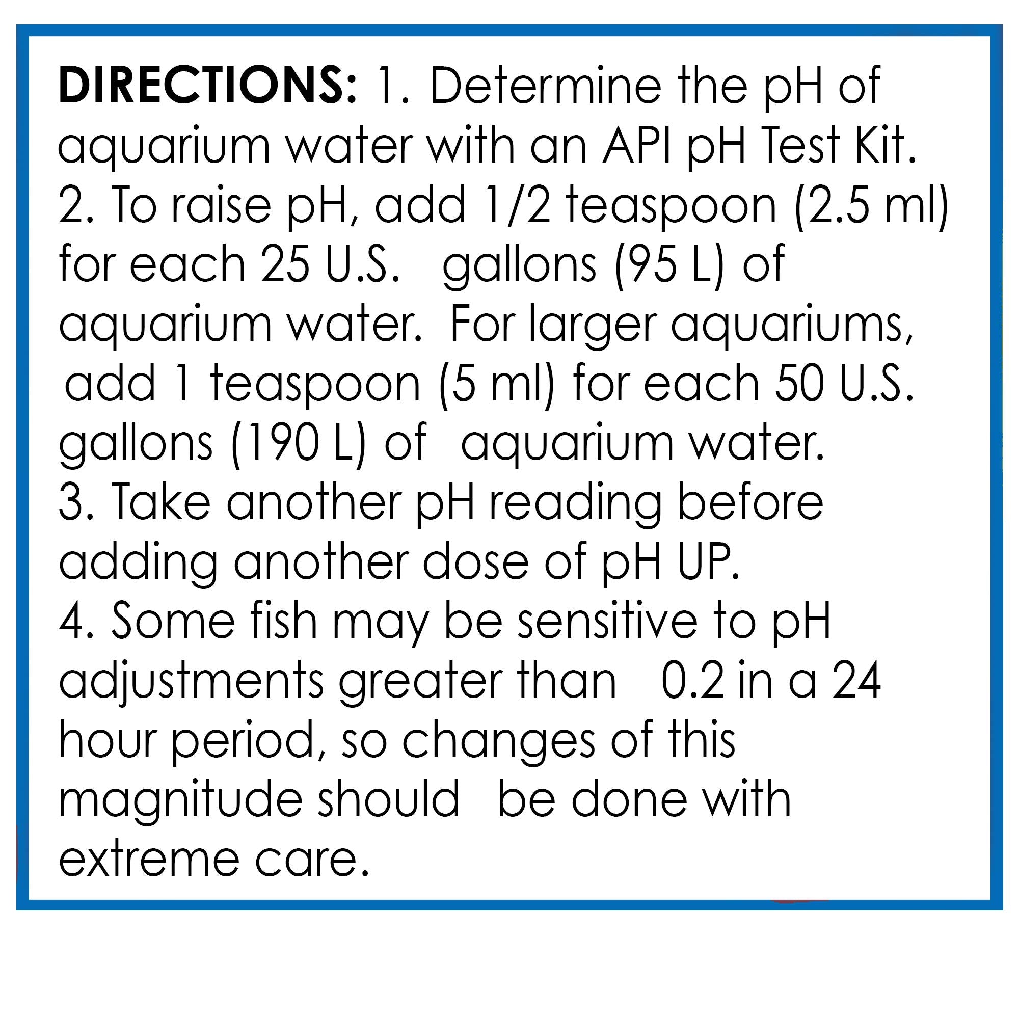 API pH Up – pratique lors de l’installation et des changements d’eau.