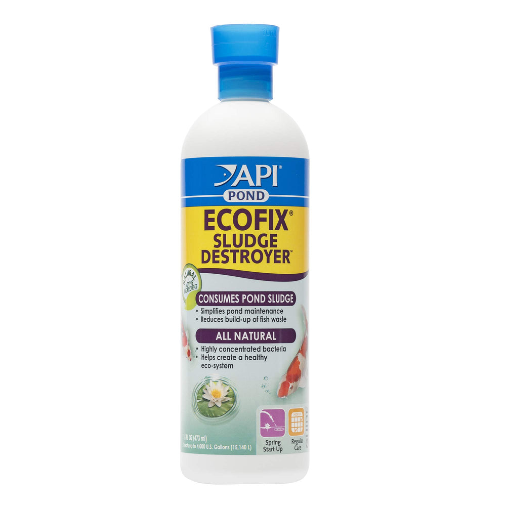API POND ECOFIX Désintégrateur de boue, bouteille 16 onces clarifiant l’eau du bassin et entretien