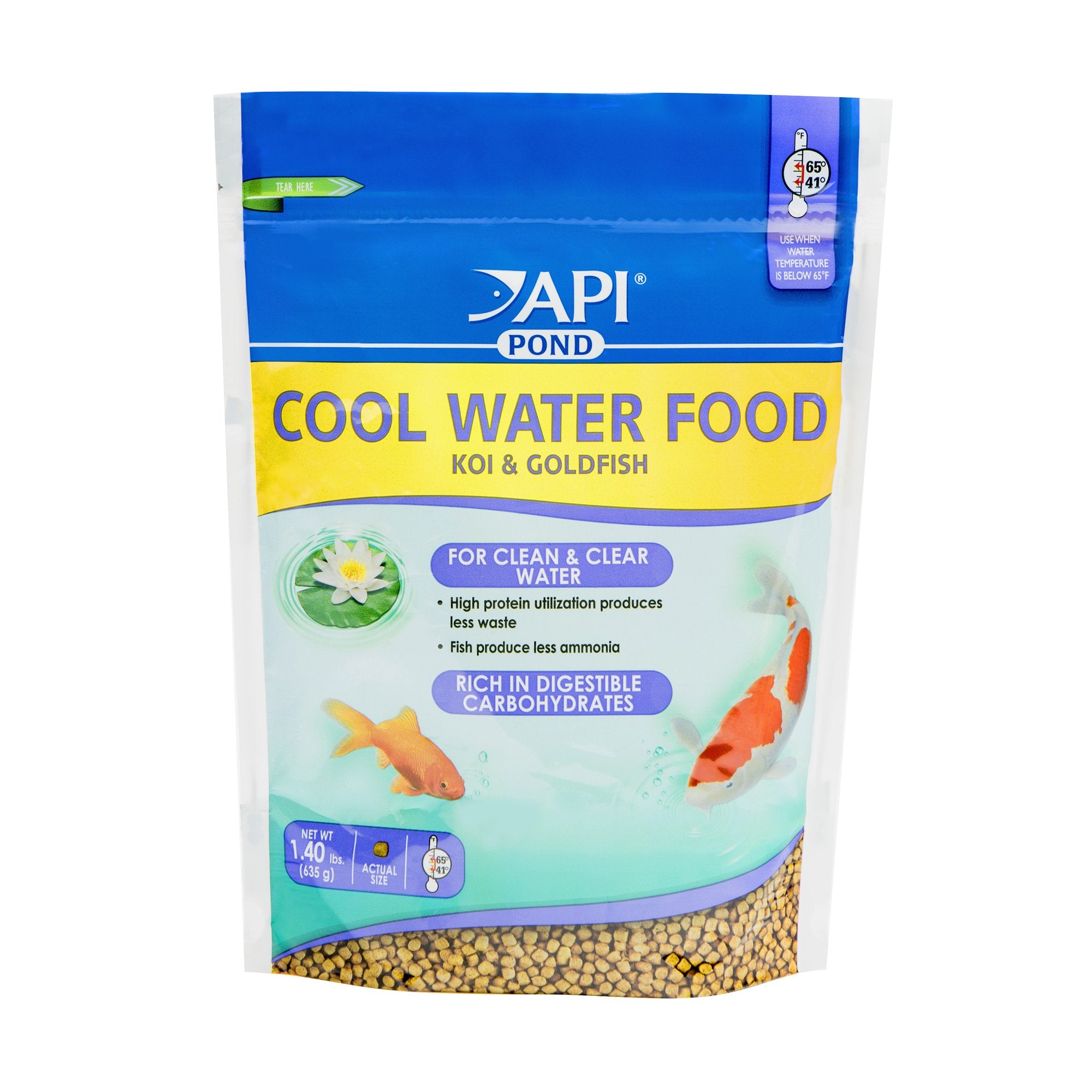 API POND granulés eau froide, digestion efficace et moins de déchets.
