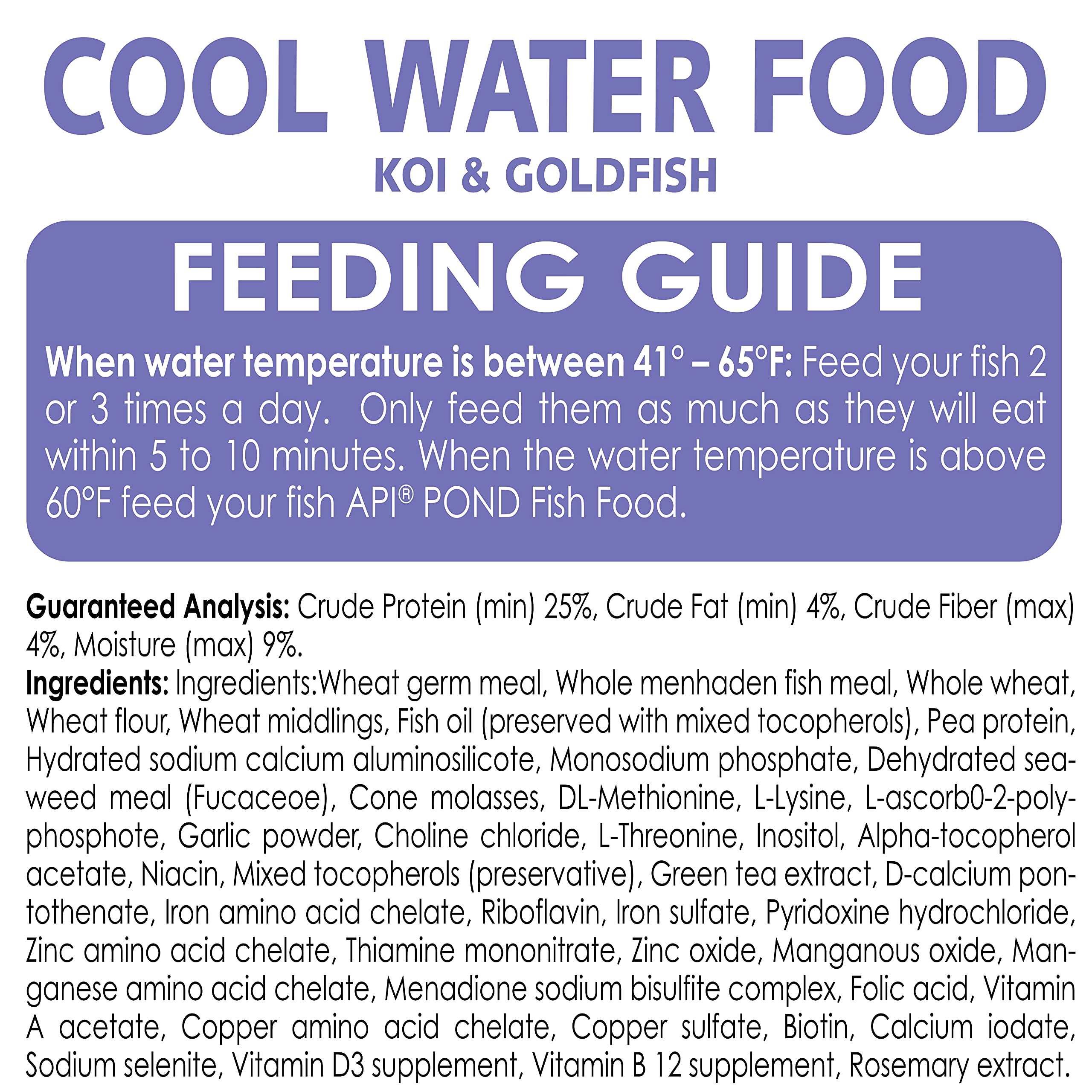 API POND routine d'alimentation: 2-3 fois par jour en 5-10 minutes.