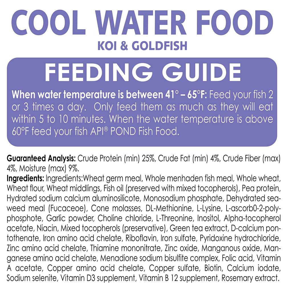 API POND routine d'alimentation: 2-3 fois par jour en 5-10 minutes.