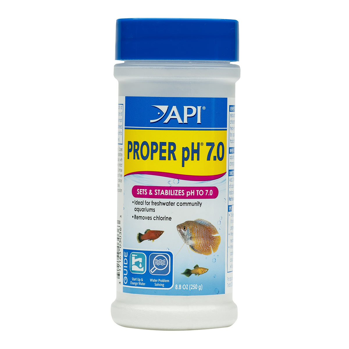 API Proper pH 7.0 – bouteille-stabilisateur pour eau douce, stabilité du pH.