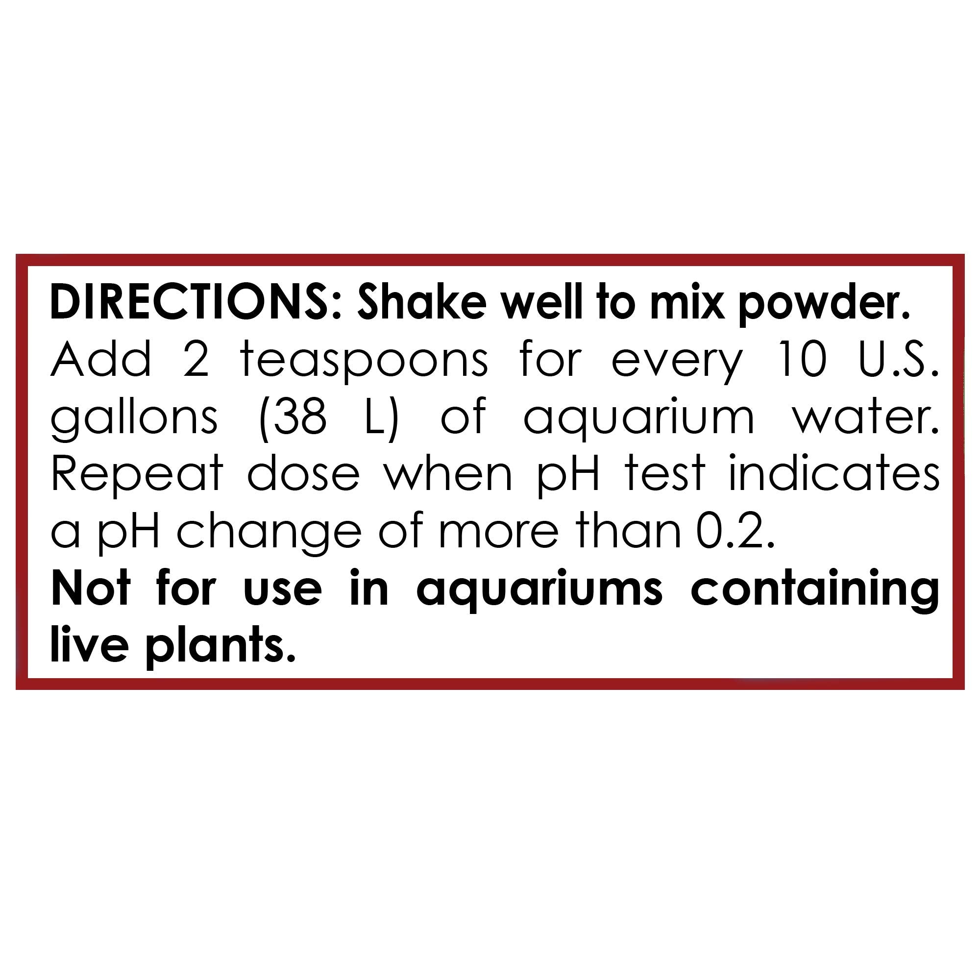 API PROPER pH 8.2 — Contenu pratique pour les aquariums sans plantes vivantes.