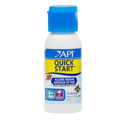 API QUICK START: bouteille 1 oz montrant les bactéries nitrifiantes prêtes à démarrer le cycle.