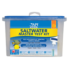 API Saltwater Master Test Kit – ensemble complet pour le contrôle régulier de l'eau.