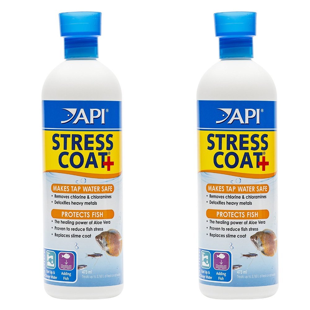 API Stress Coat bouteille 16oz prête pour l’aquarium, réduction possible du stress et guérison des blessures.