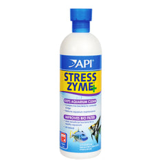 API STRESS ZYME - bouteille 16 oz prête à l’emploi, nettoie l’aquarium et soutient l’équilibre biologique.