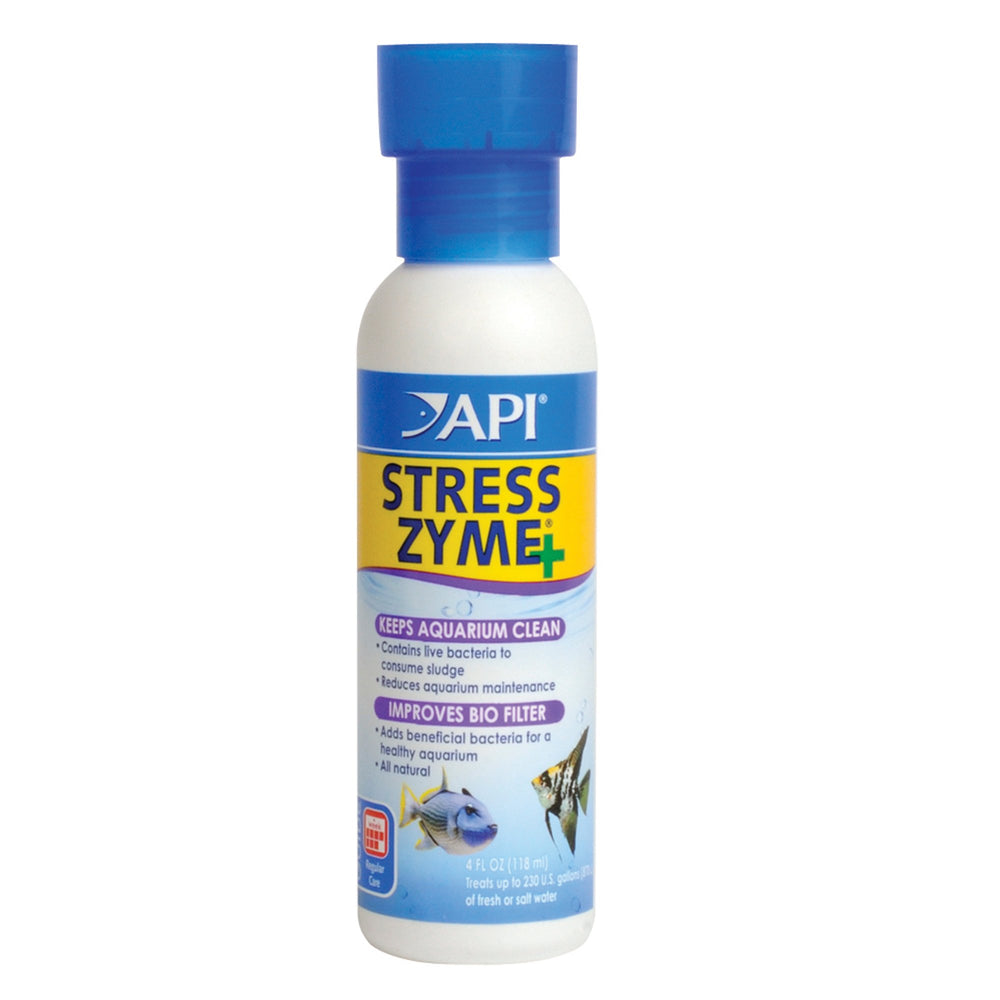 API Stress Zyme bouteille 4oz prête à l’emploi pour nettoyer l’aquarium.