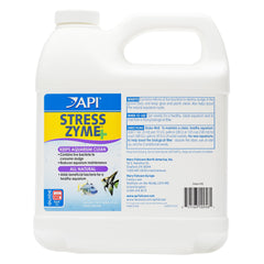 API Stress Zyme – bouteille 64 oz facilitant l'entretien de l'aquarium.