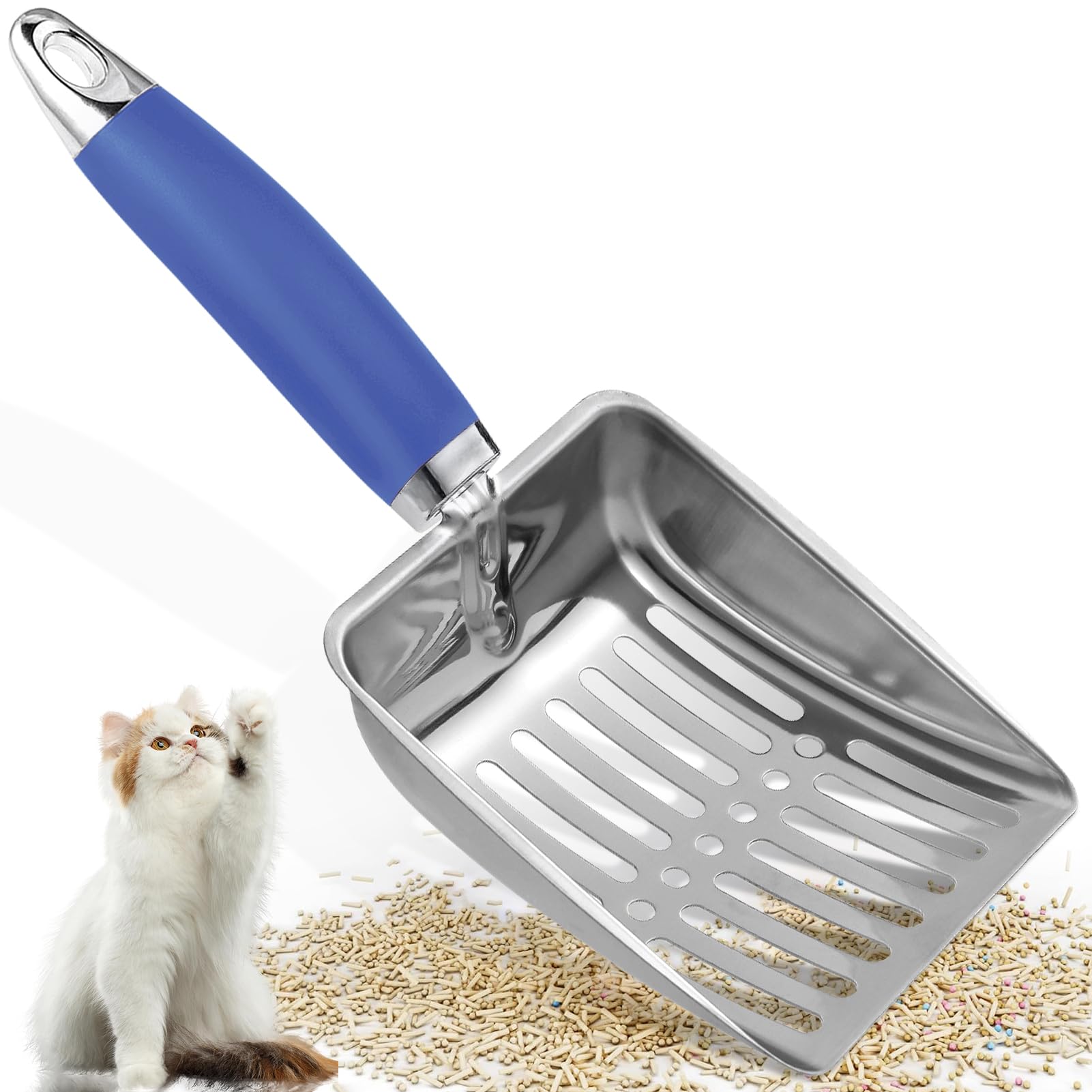 Pelle Apidgrowth en acier inoxydable avec maille métallique robuste, nettoyage rapide.