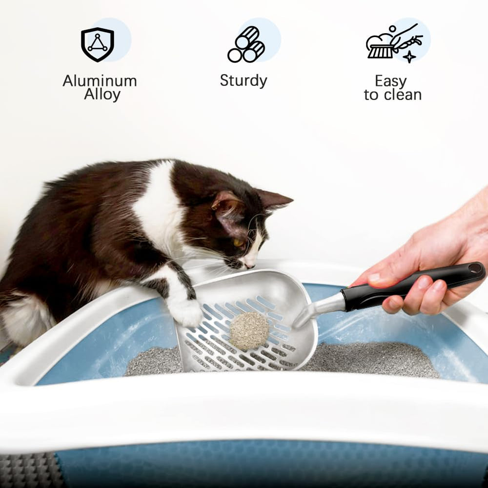 Apidgrowth Pelle litière chat tamis 60 mm, filtration rapide des déchets.