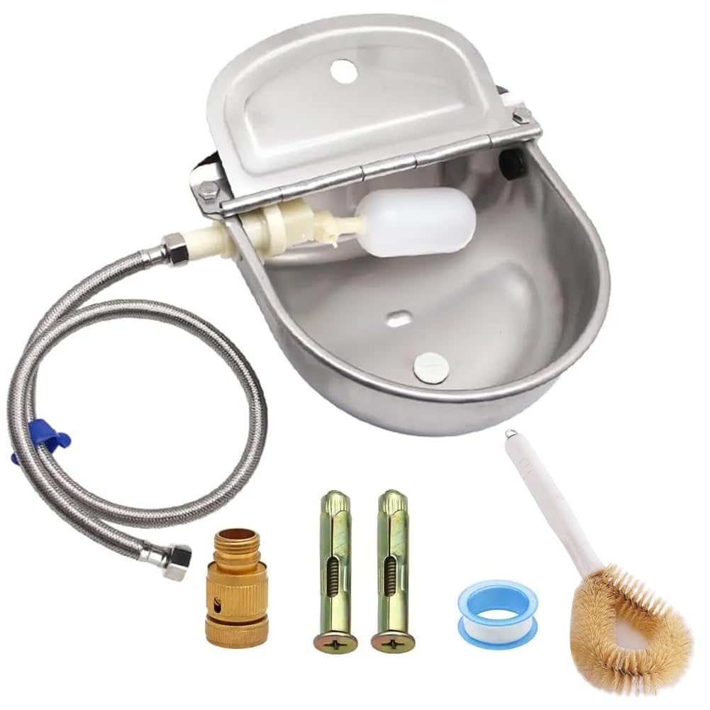 APlayfulBee bol d'eau automatique en inox, idéal pour l'élevage en ferme.