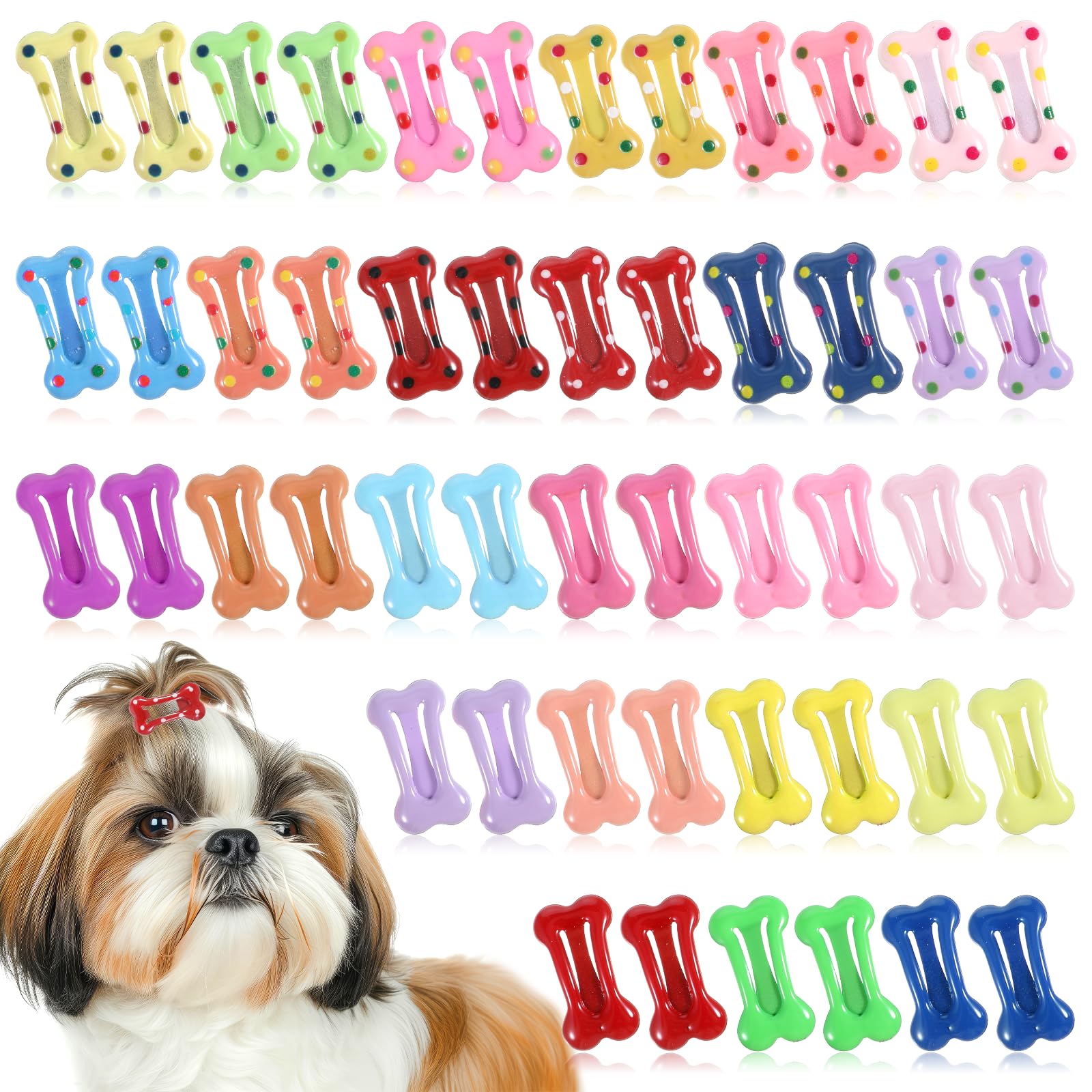 Pinces-os mini Apojgitn colorées pour toiletter et accessoiriser chiens