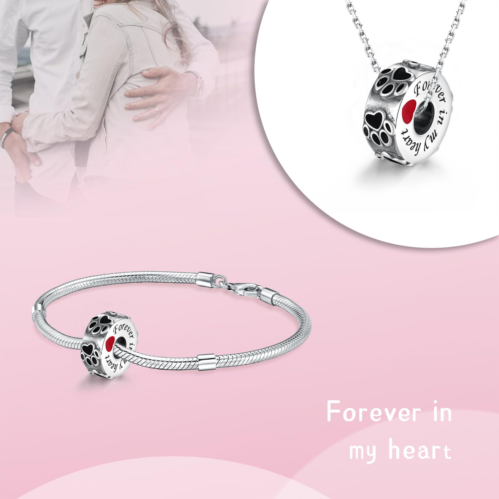 Pendentif APOTIE argent 925 mémoire cœur pour garder les souvenirs.