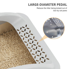 APPKER litière inox filtre pedale; utilisation pratique sans effort.