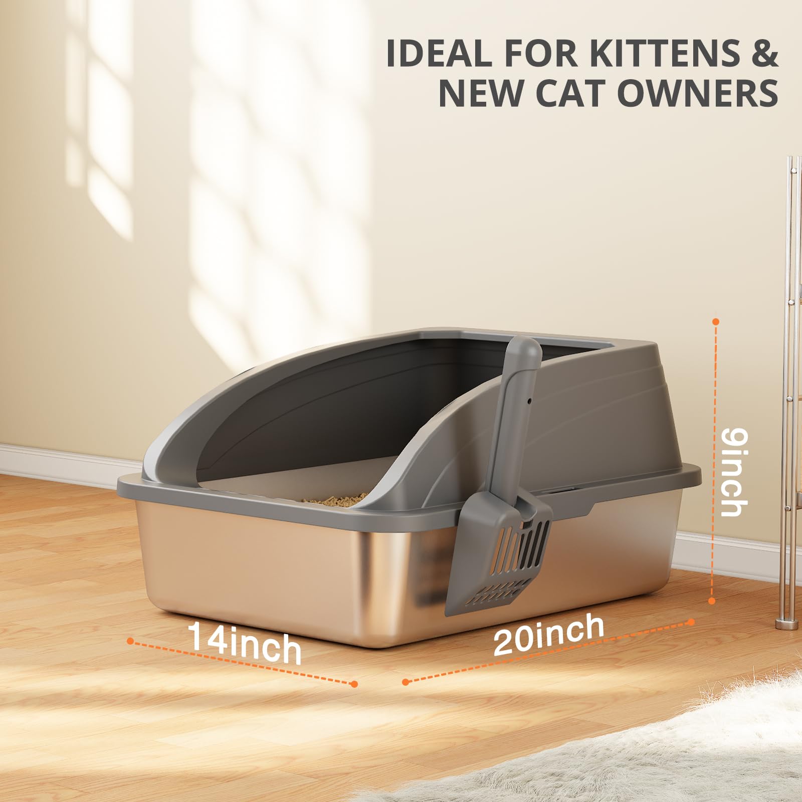 Conçue pour les chats qui urinent haut et restent propres.
