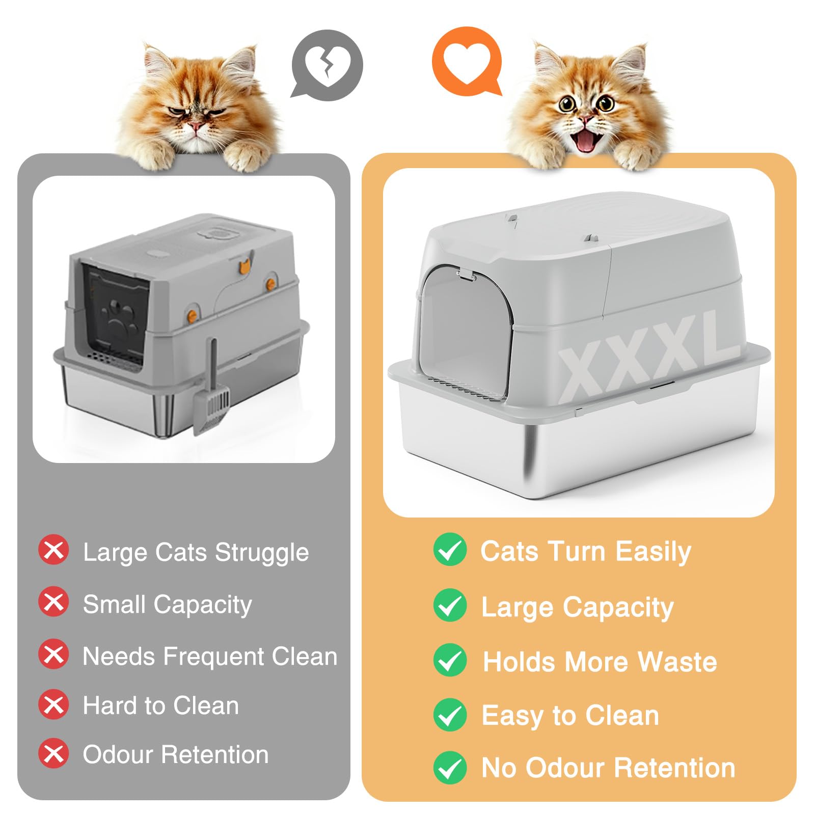 APPKER litière au design pratique pour maisons multi-animaux.