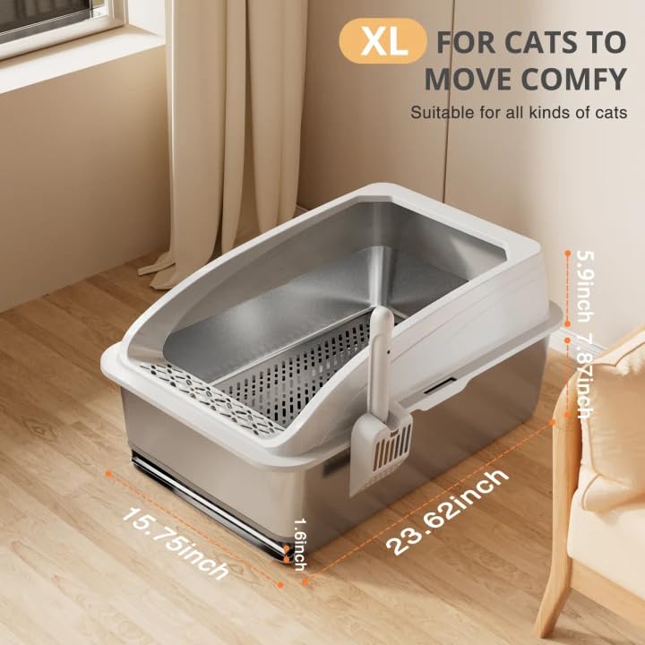 APPKER litière inox – matériau durable qui résiste et contrôle les odeurs.