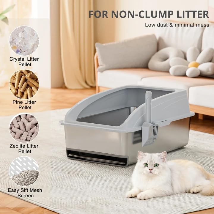 APPKER litière inox – nettoyage facilité grâce au tiroir amovible.