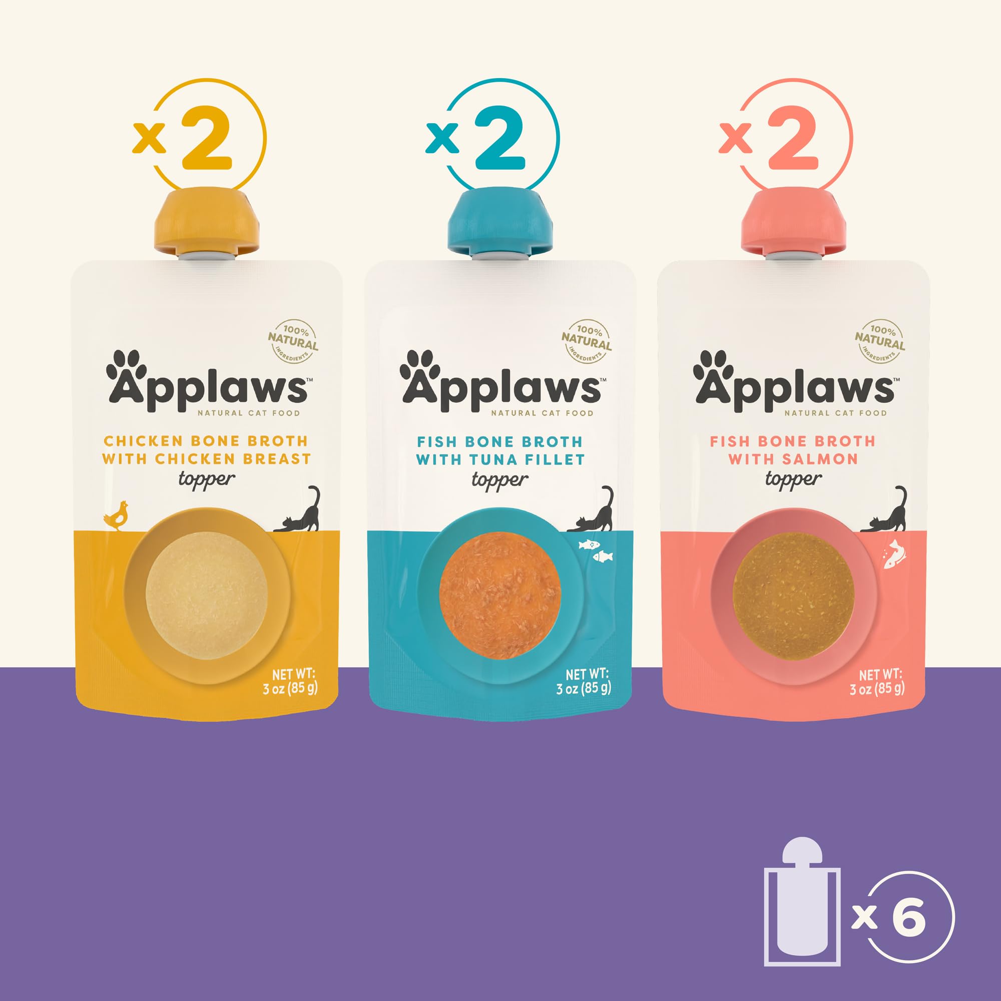 Applaws Bouillon Saumon Chat Poche: texture onctueuse et goût attrayant.