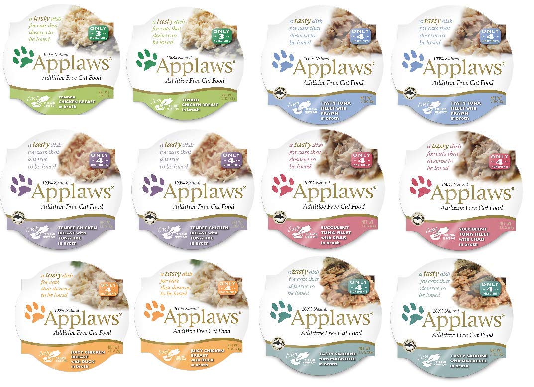 Applaws chat bouillon varié : six saveurs pour varier les repas.