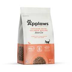 Croquettes sèches Applaws pour chat, poulet et saumon sans céréales, nutrition complète