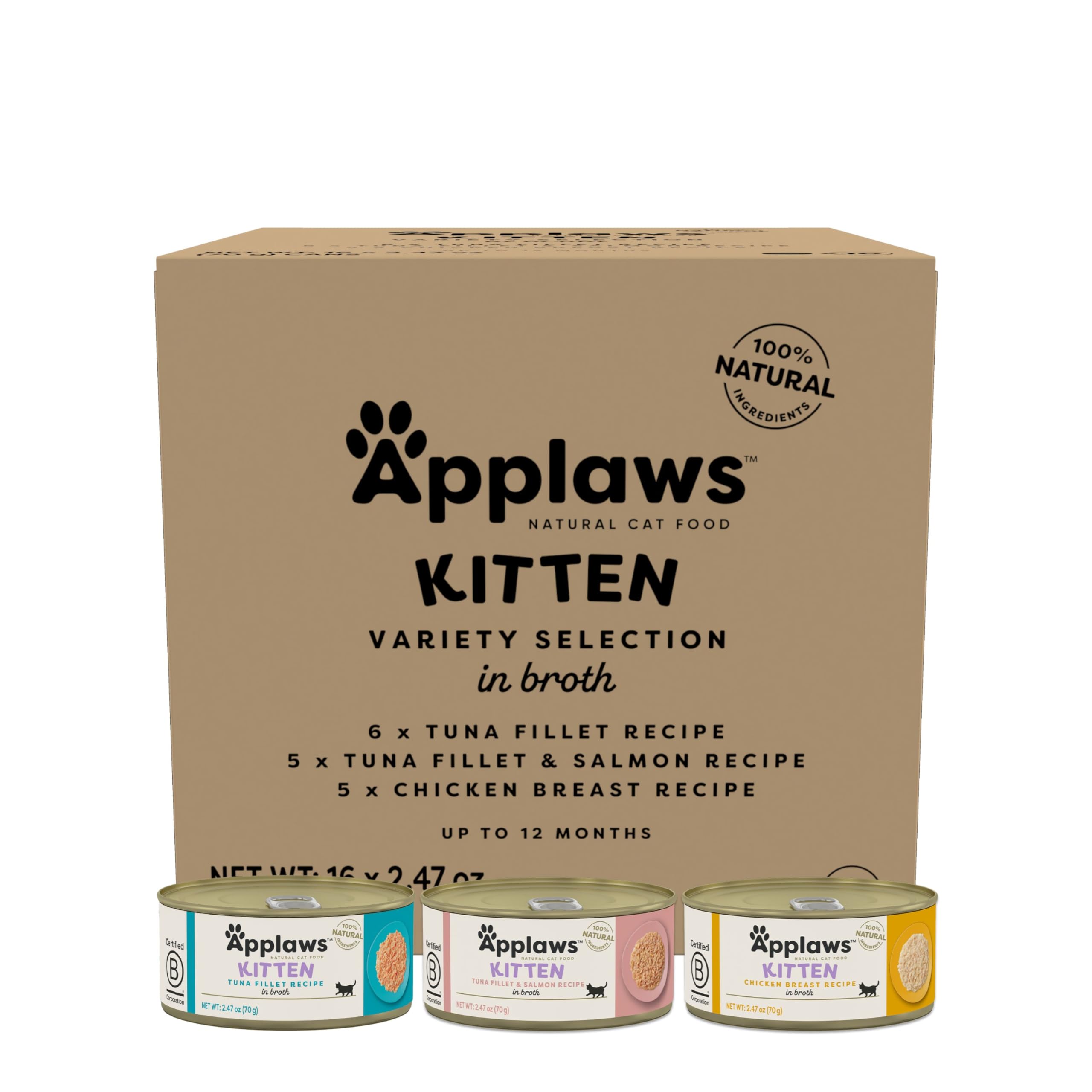Applaws chaton en bouillon : repas naturel et hydratant.