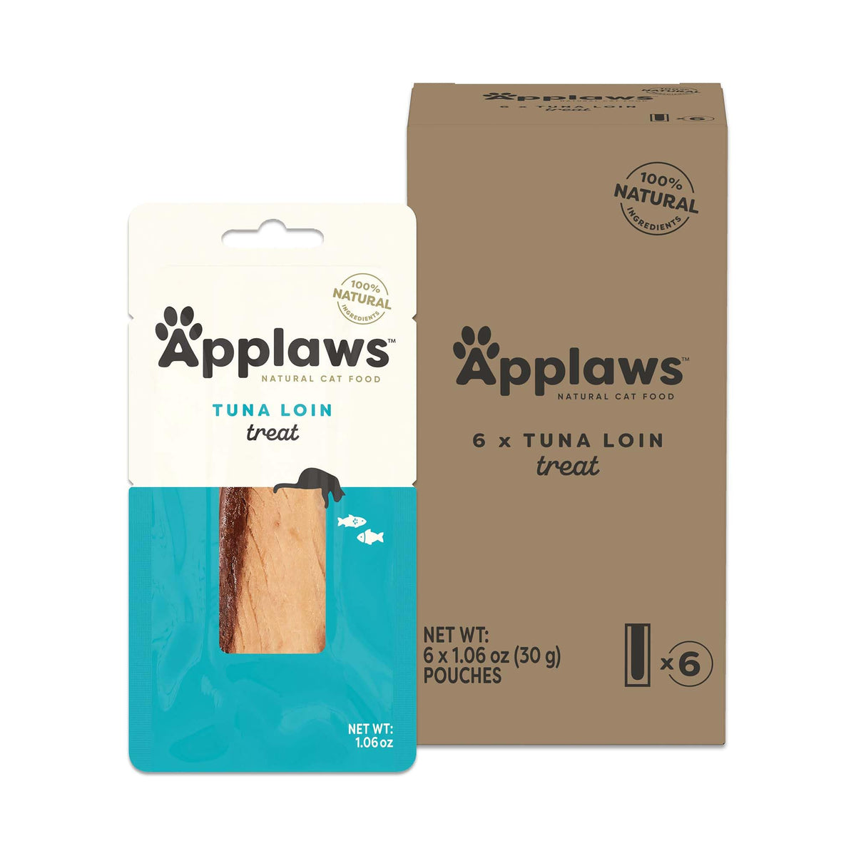 Applaws filet thon entier, friandise naturelle riche en protéines pour chats gourmands.
