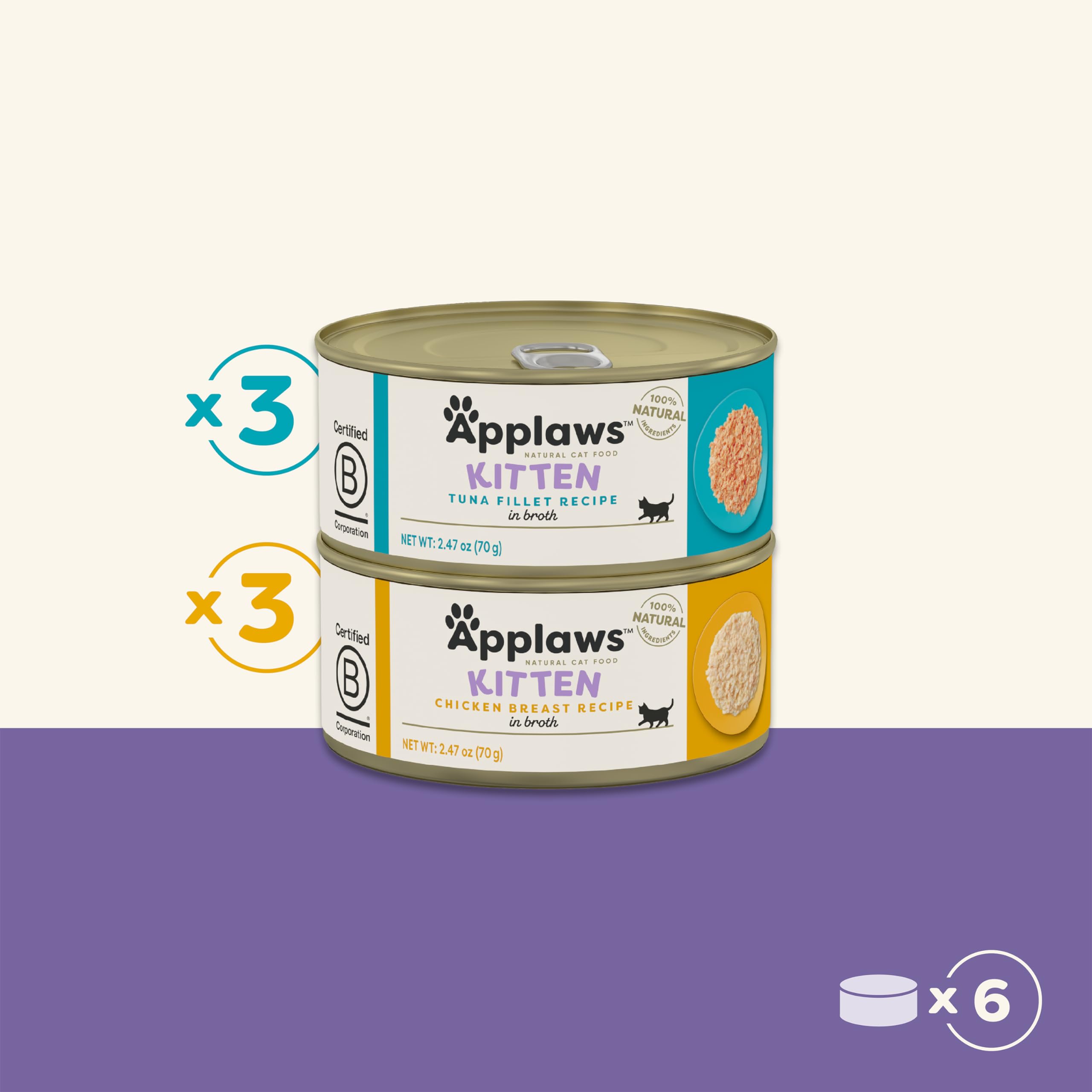Applaws filet de thon chaton, saveur naturelle et protéine