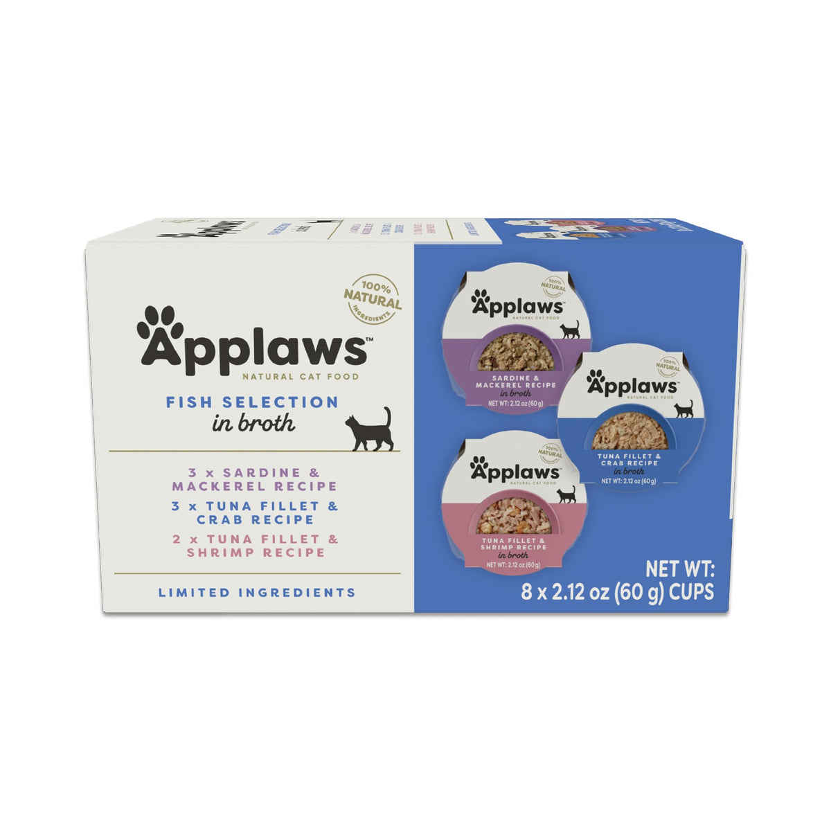 Applaws Poisson au bouillon : pot individuel riche en protéines naturelles.