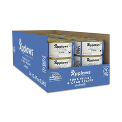 Applaws thon filet et crabe dans bouillon: protéines naturelles pour chats actifs.