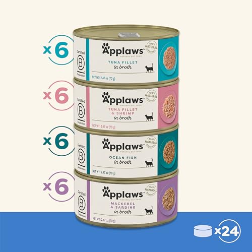 Applaws thon filet crevettes bouillon : saveur variée et hydratation naturelle.