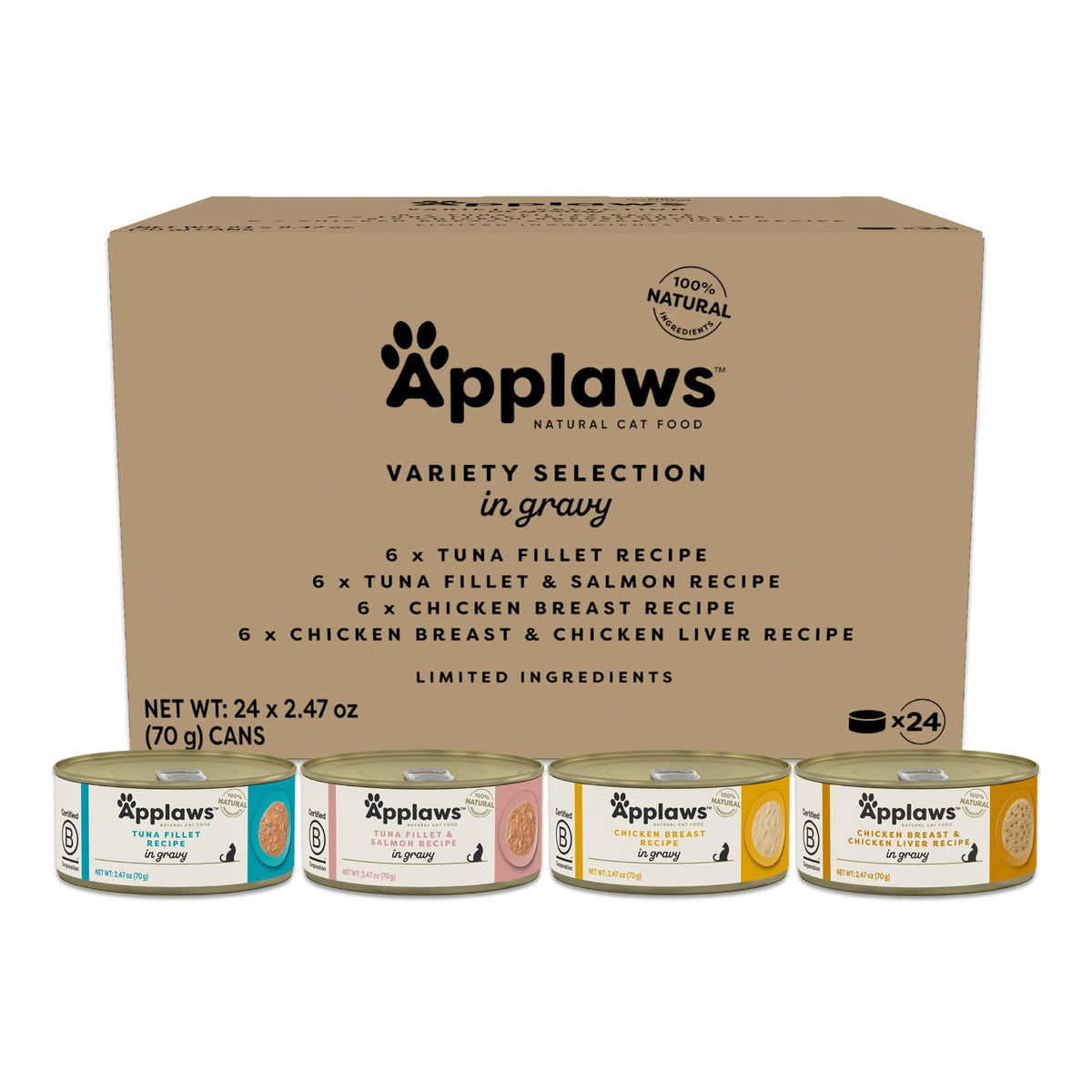 Applaws thon-fillet-recipe : riche en protéines pour chats actifs.