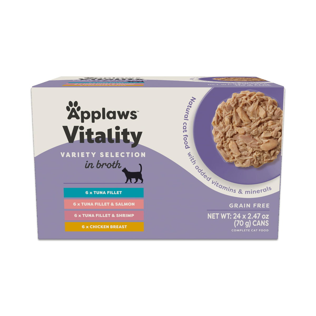 Applaws Vitality Conserve Chat Bouillon – repas hydratant et nutritif.