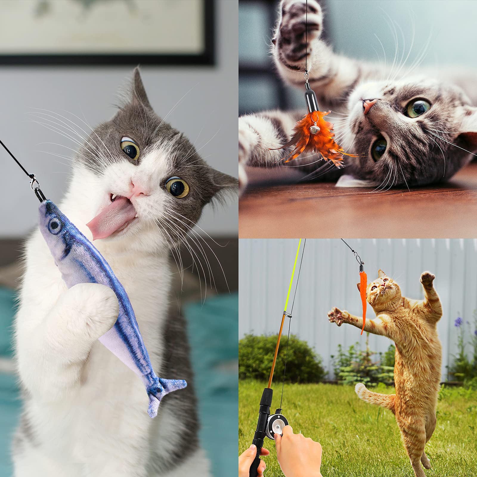 APSUAE baguette chat ajustable — jeu à distance et confort lors des séances