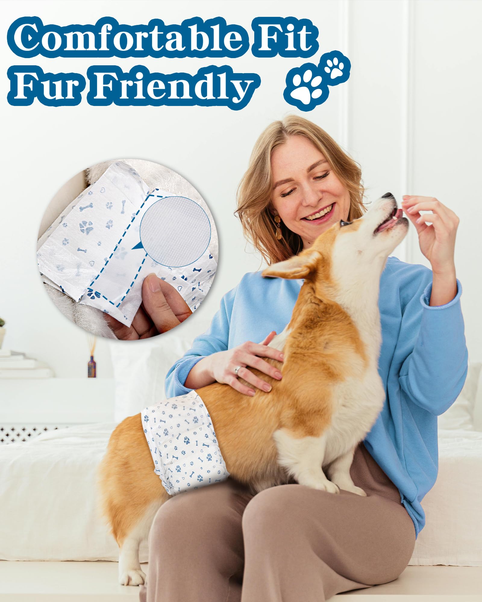Couches Apupmeo chien mâle usage polyvalent: entraînement, marquage et incontinence légère.