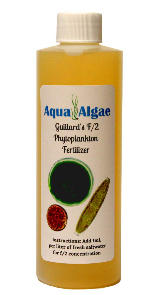 Aqua Algae: bouteille F/2 8 oz prête à démarrer une culture phytoplancton riche