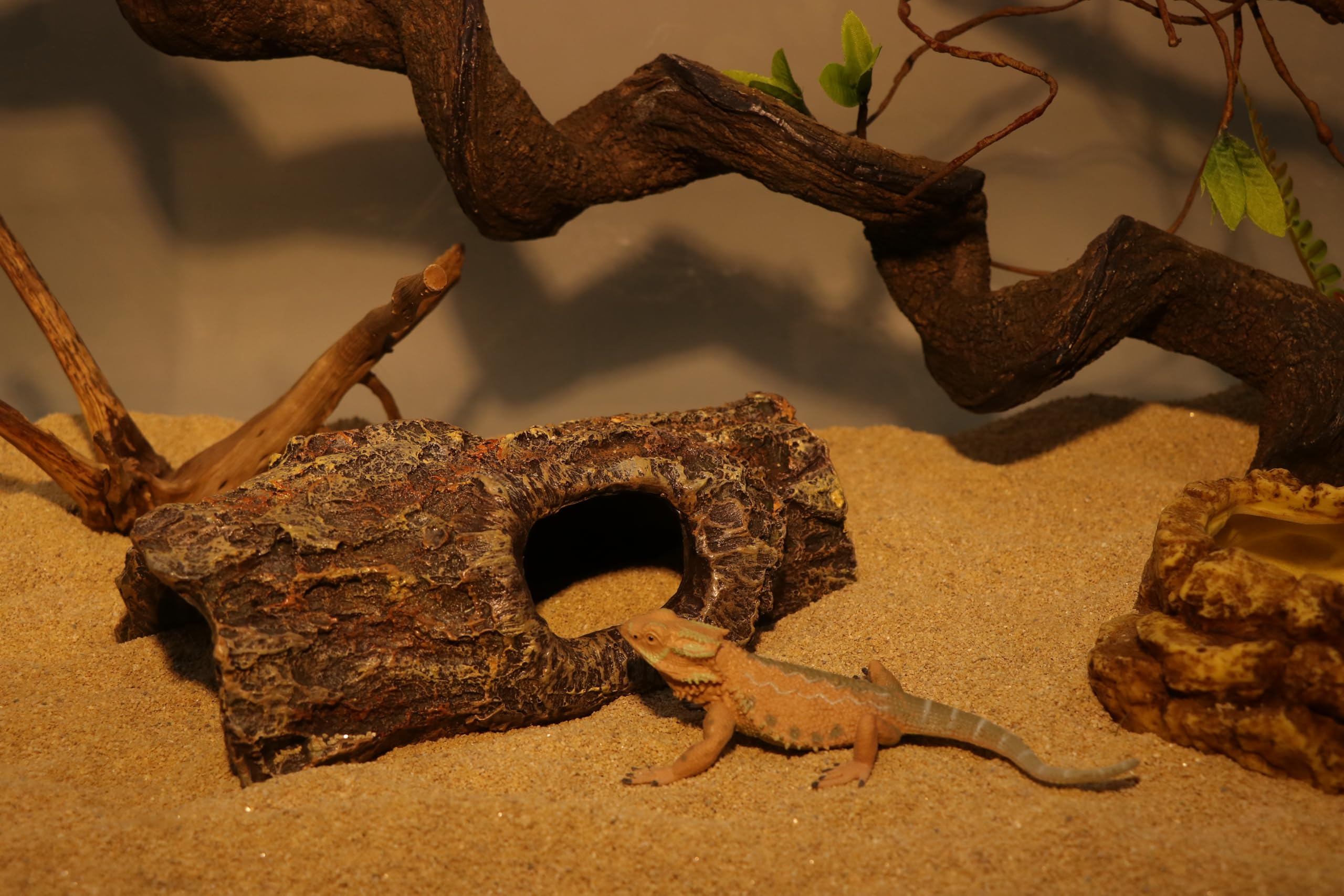 AQUA KT tronc liège creux grimpe lézard: surface agréable pour grimper.