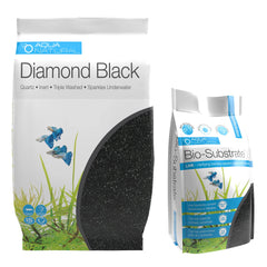 Aqua Natural gravier quartz noir Diamant noir, effet étincelant et esthétique.