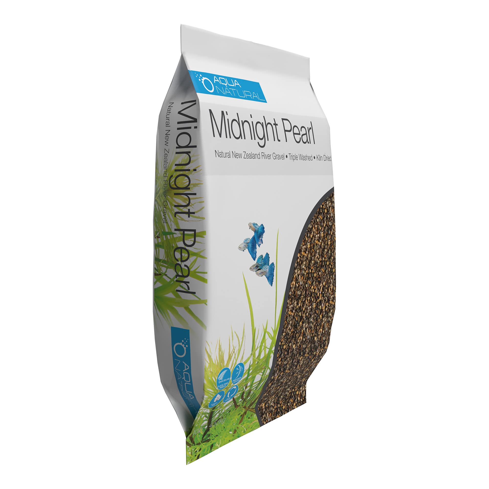 Aqua Natural Midnight Pearl, ambiance naturelle pour l'aquarium grâce à des tons marron.