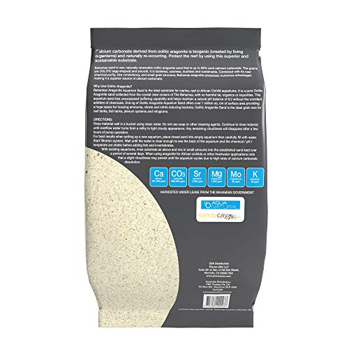 Aqua Natural sable aragonite oolitique récif, idéal pour les aquariums récifs.