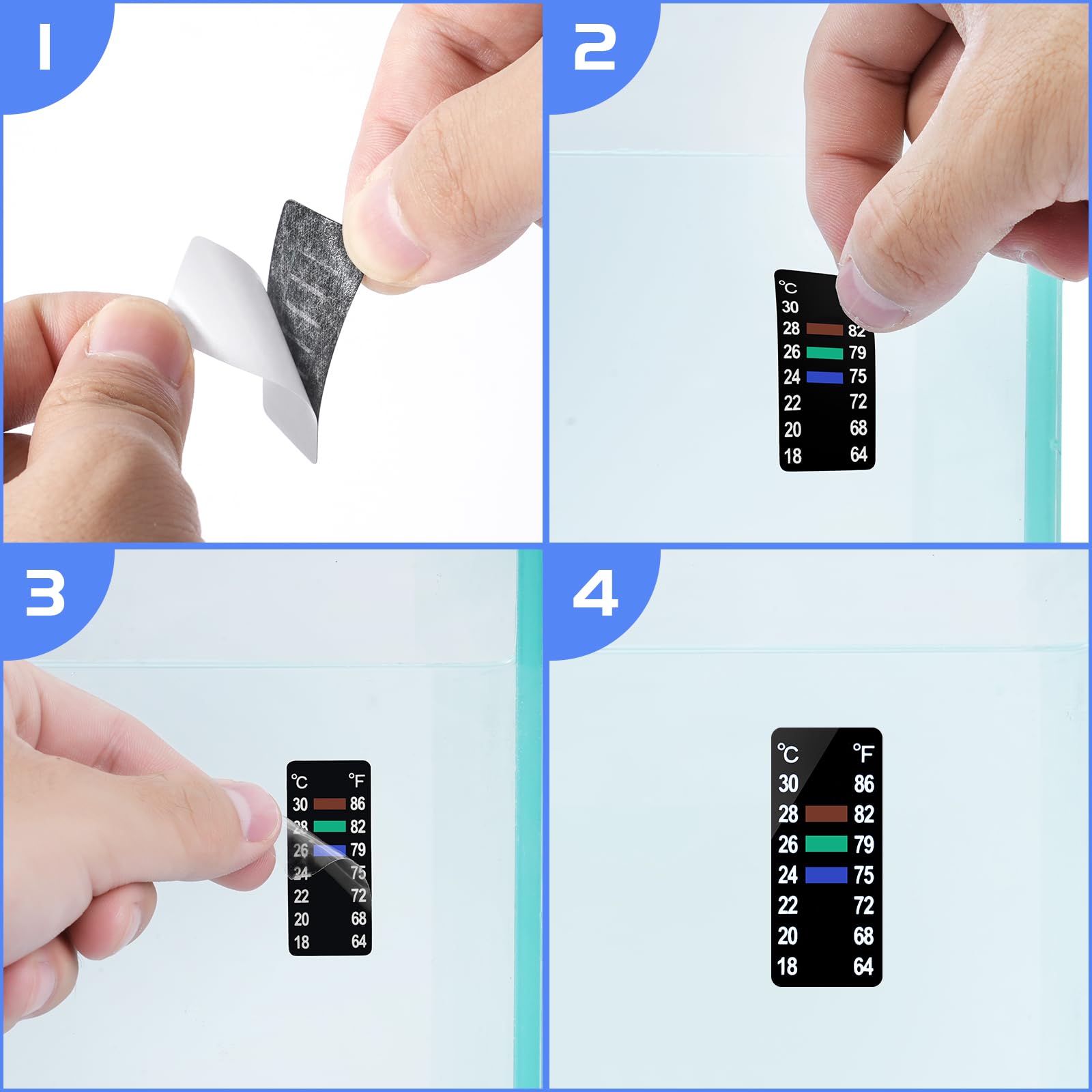 AQUANEAT adhésif: pose simple sur le bord de l a quarium