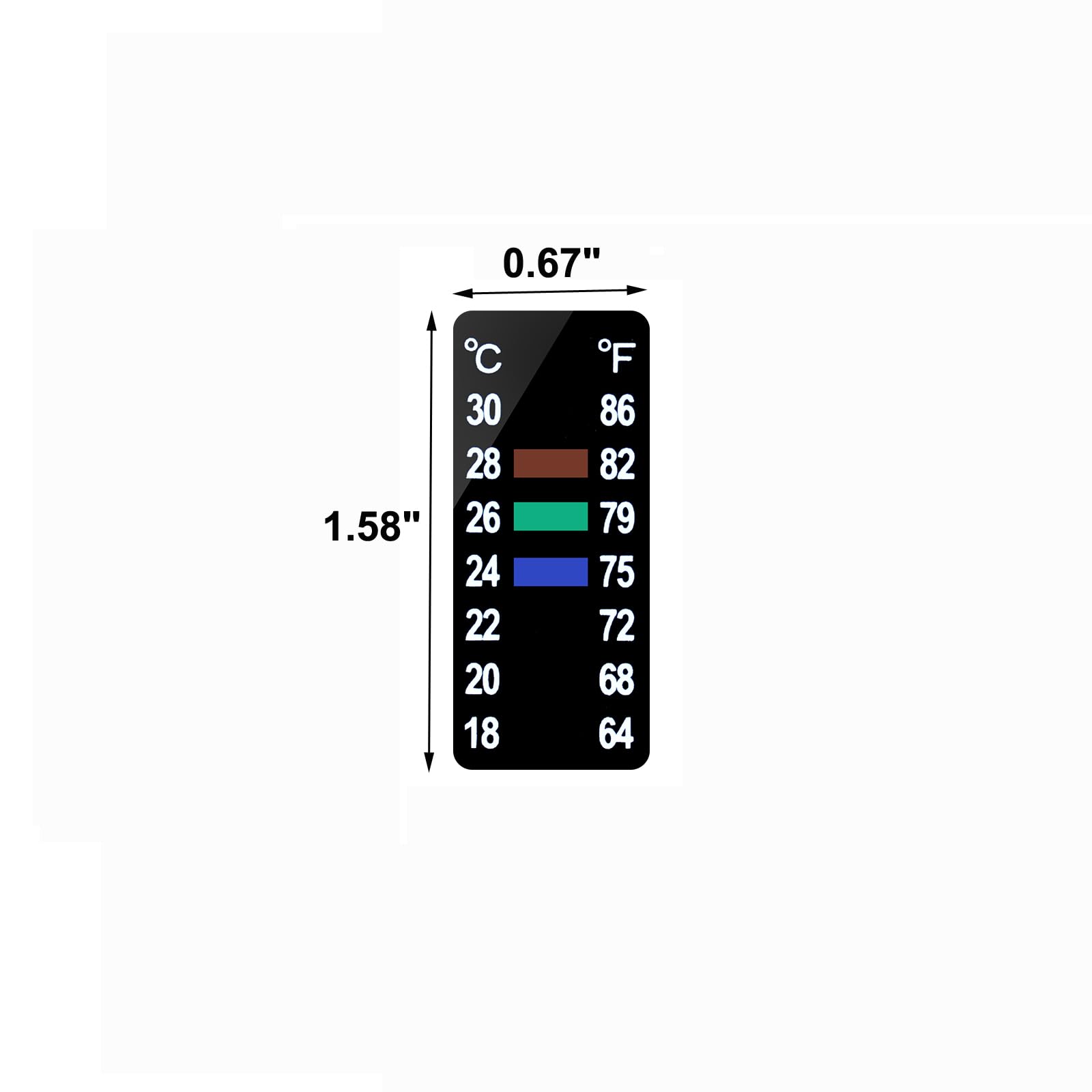 AQUANEAT dimensions 1,58 x 0,67 pouces: bande compacte