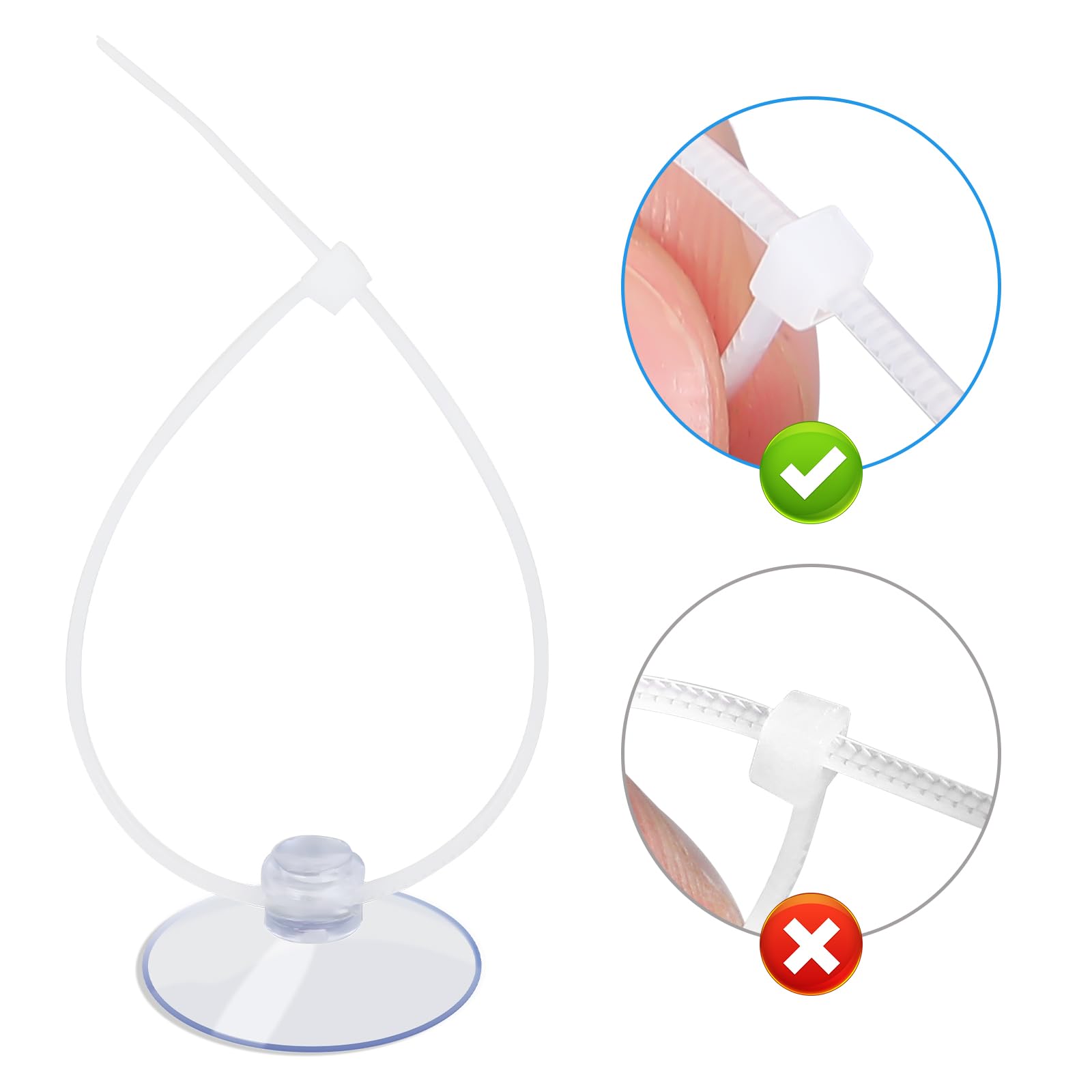 KIT AQUANEAT ventouses et attaches pour décoration d'aquarium.