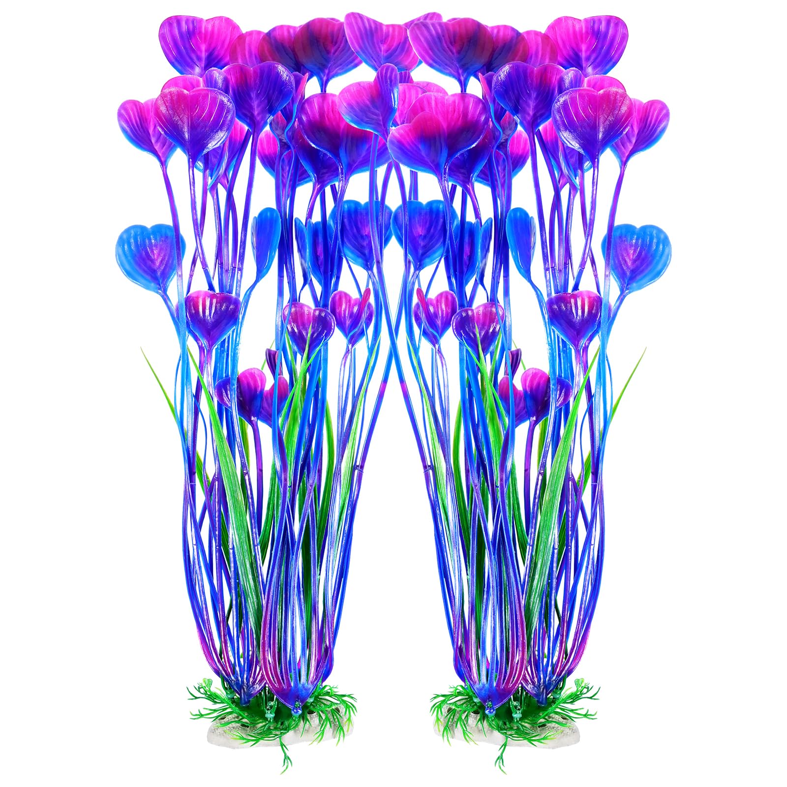 Plante artificielle AQUANEAT pour aquarium violet, décoration durable et facile à installer.
