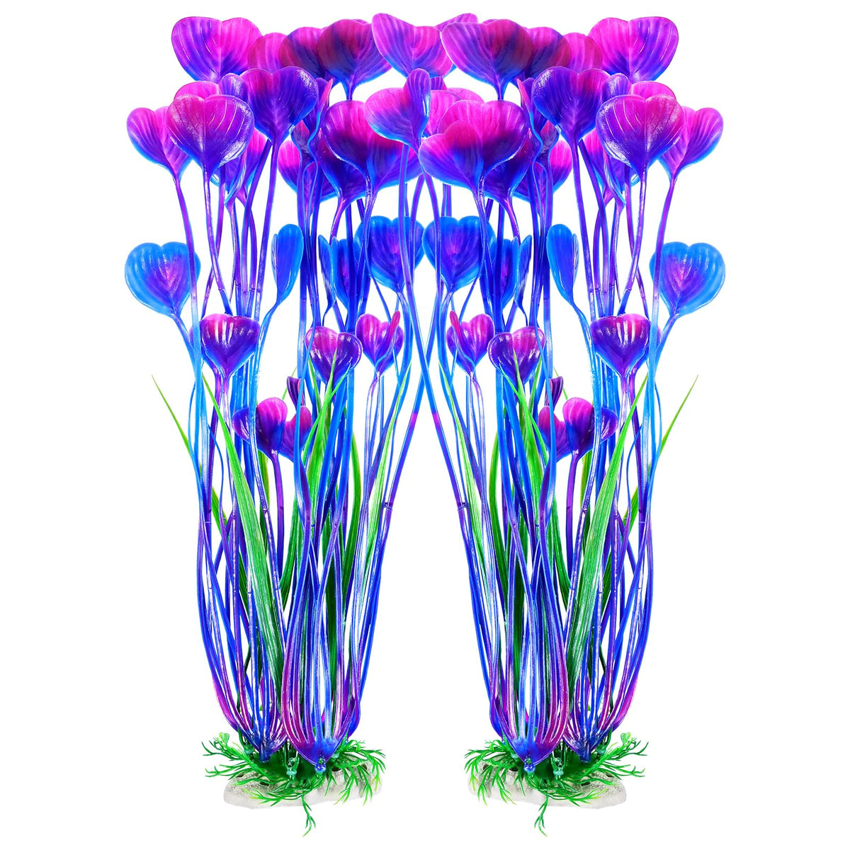 Plante artificielle AQUANEAT pour aquarium violet, décoration durable et facile à installer.