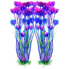 Plante artificielle AQUANEAT pour aquarium violet, décoration durable et facile à installer.
