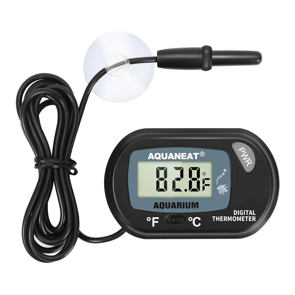 Thermomètre AQUANEAT pour aquarium avec grand écran LCD pour lire la température facilement.
