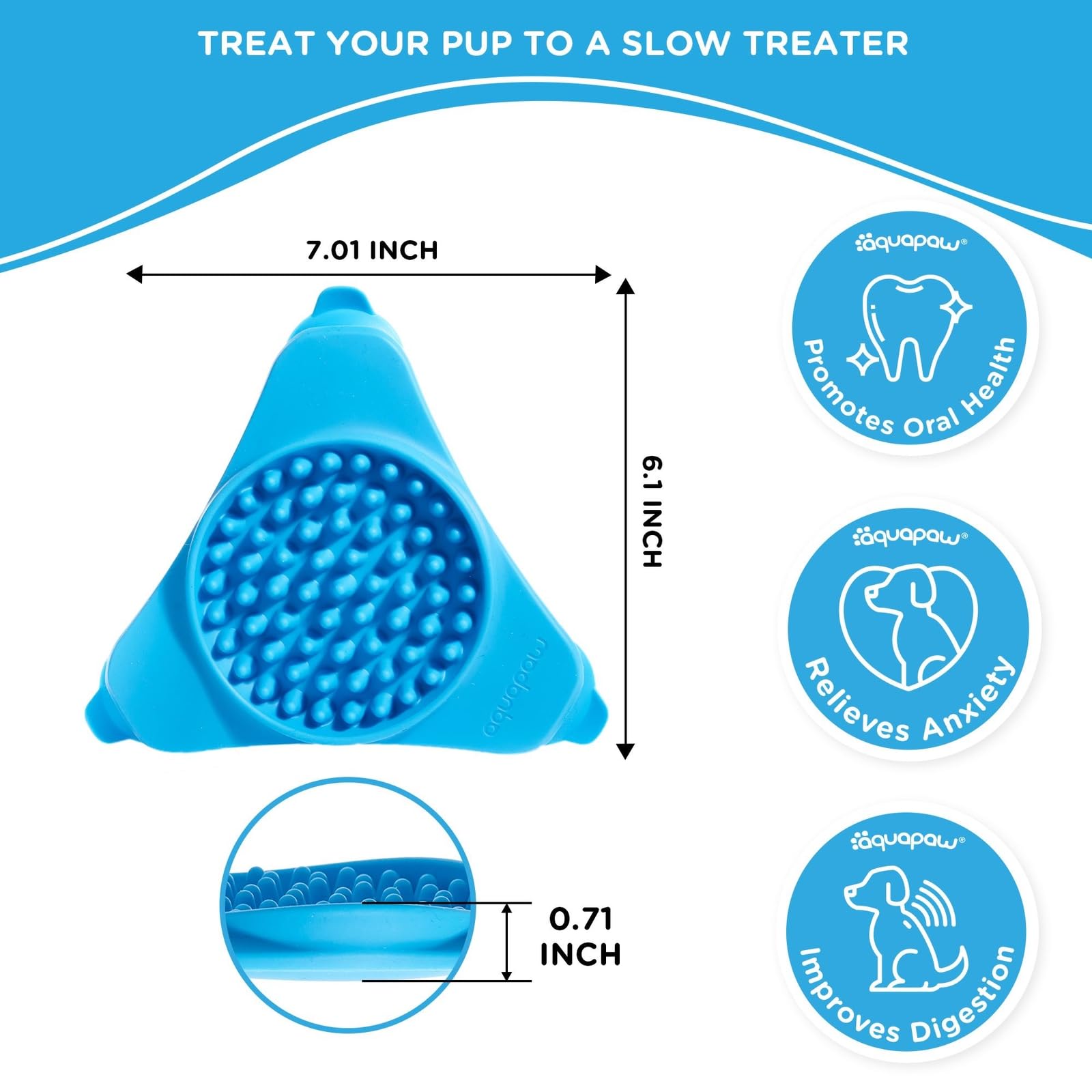 Aquapaw dispositif friandises beurre de cacahuete portable, pratique pour les soins à domicile.