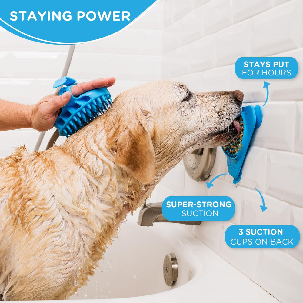 Aquapaw tapis bain beurre de cacahuete, friandise populaire lors du rinçage.